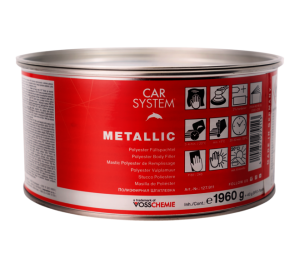 картинка Шпатлевка 2К полиэфирная с алюминиевым наполнителем "Metallic" серебр. (2кг) от магазина